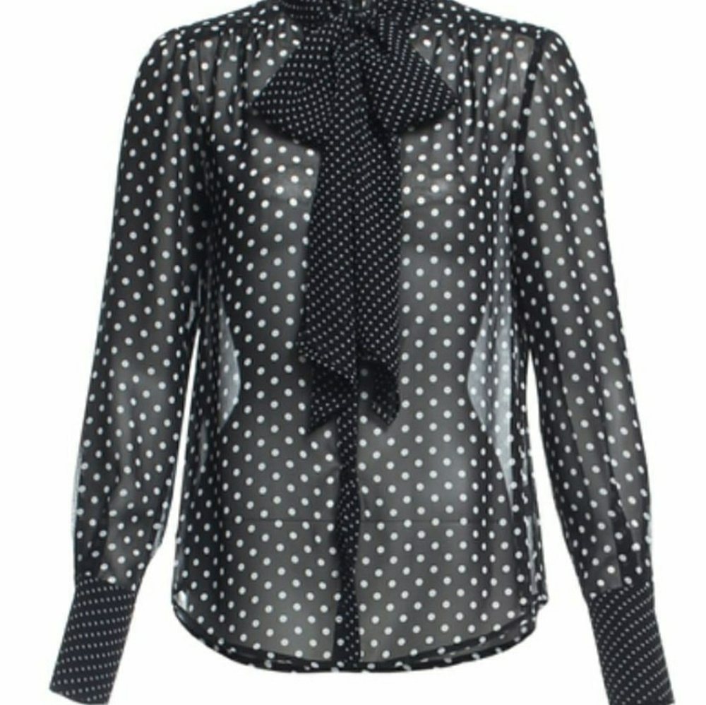 Polka Dot Sheer Shirt